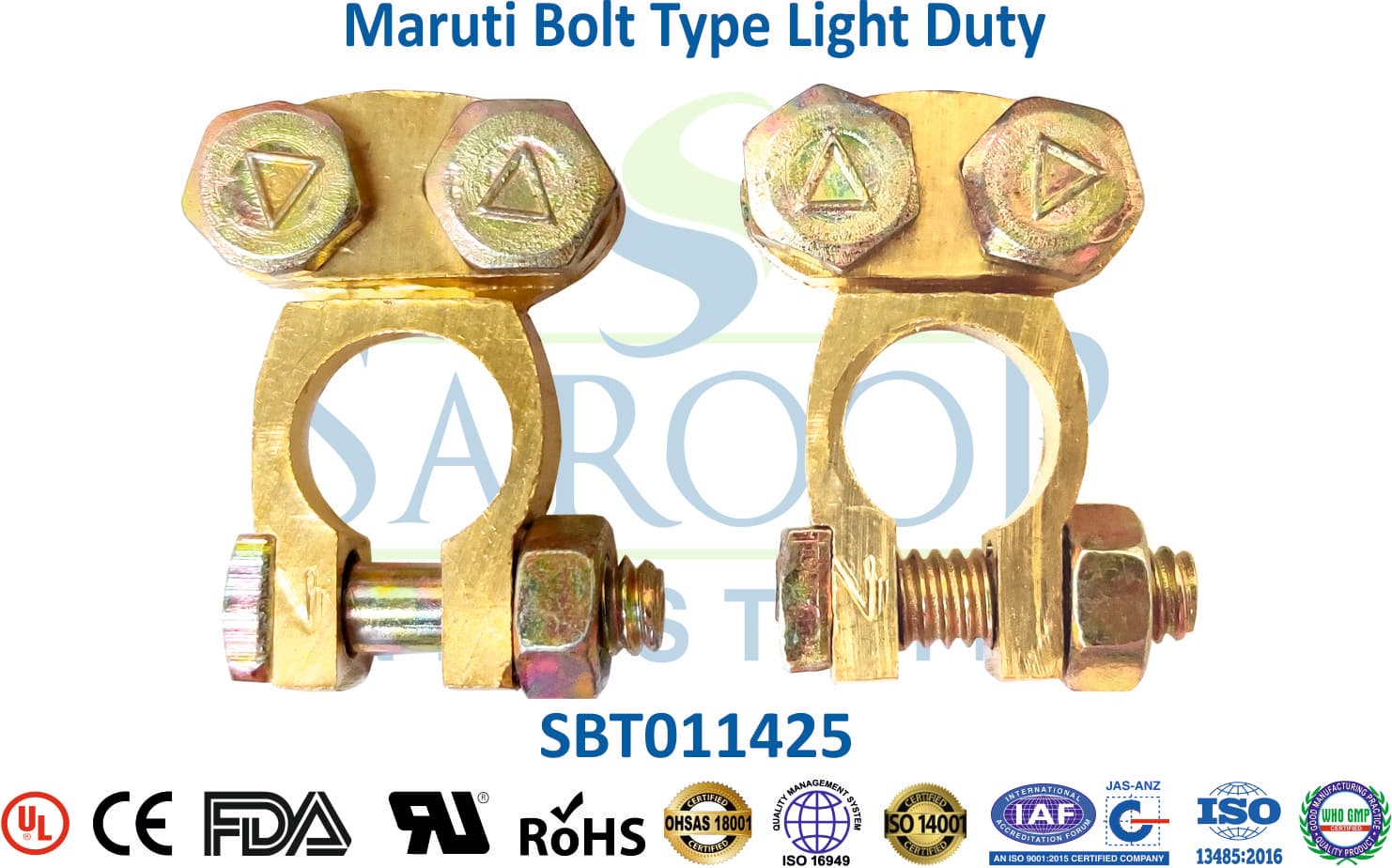 Brass Battery Terminal - Maruti Bolt Type Light Duty (SBT011425) - 1
