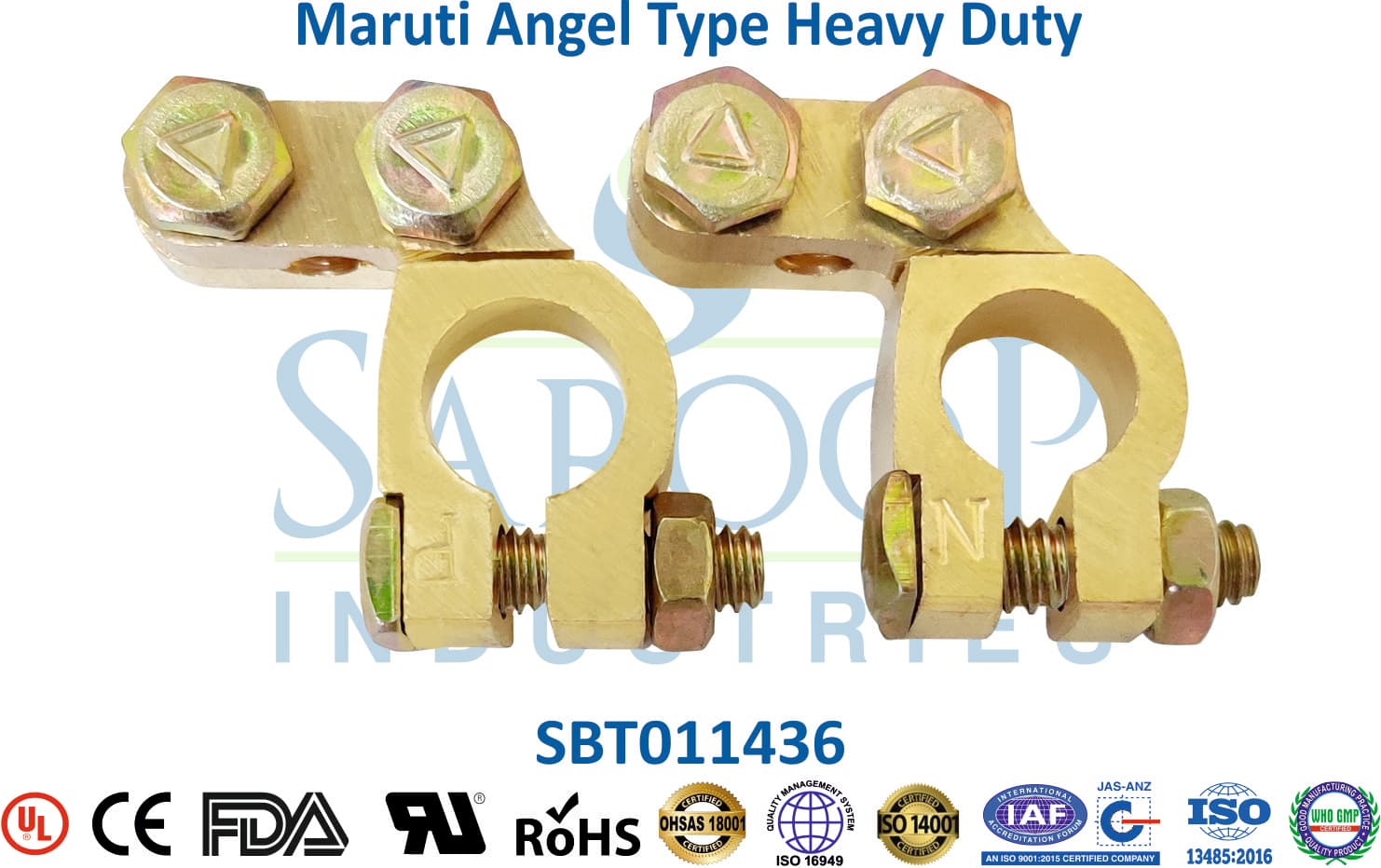 Brass Battery Terminal - Maruti Angel Type Heavy Duty (SBT011436) - 1