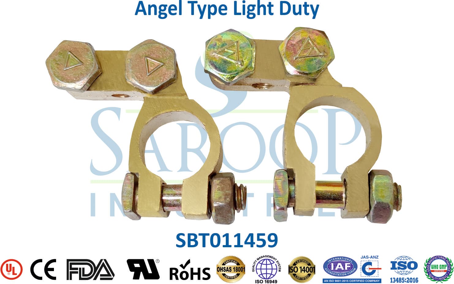 Brass Battery Terminal - Angel Type Light Duty (SBT011459) - 1
