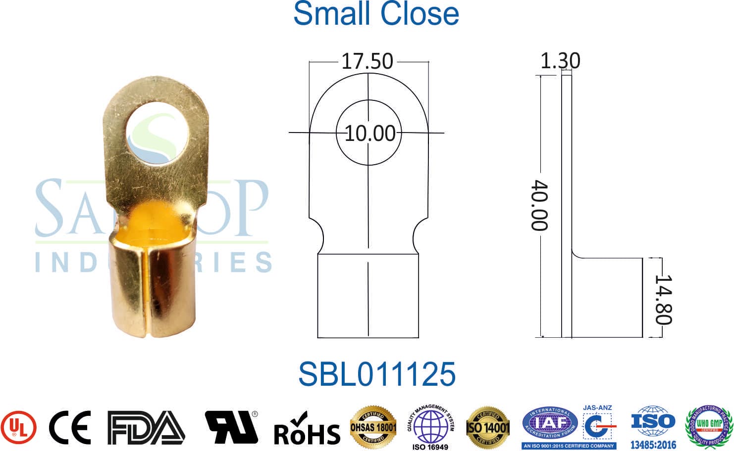 Brass Lug - Small Close (SBL011125) - 1