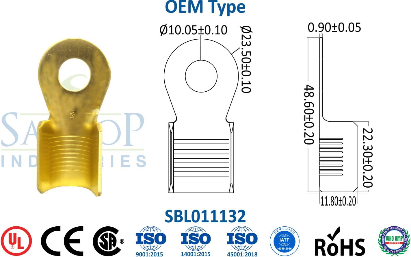 Brass Lug - OEM Type (SBL011132) - 1