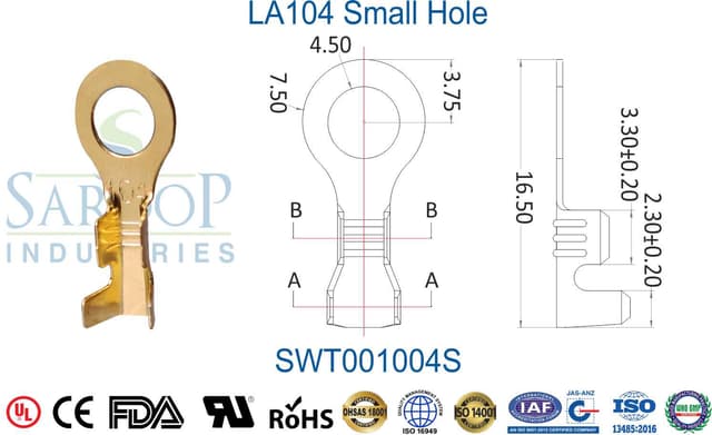 Ring Series Terminal - LA104 Small Hole (SWT001004S)
