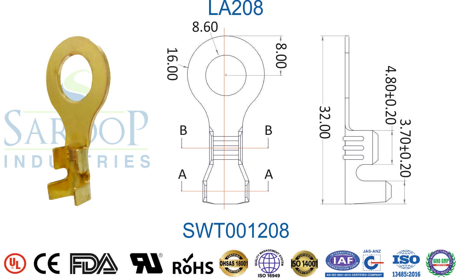 Ring Series Terminal - LA208 (SWT001208) - 1