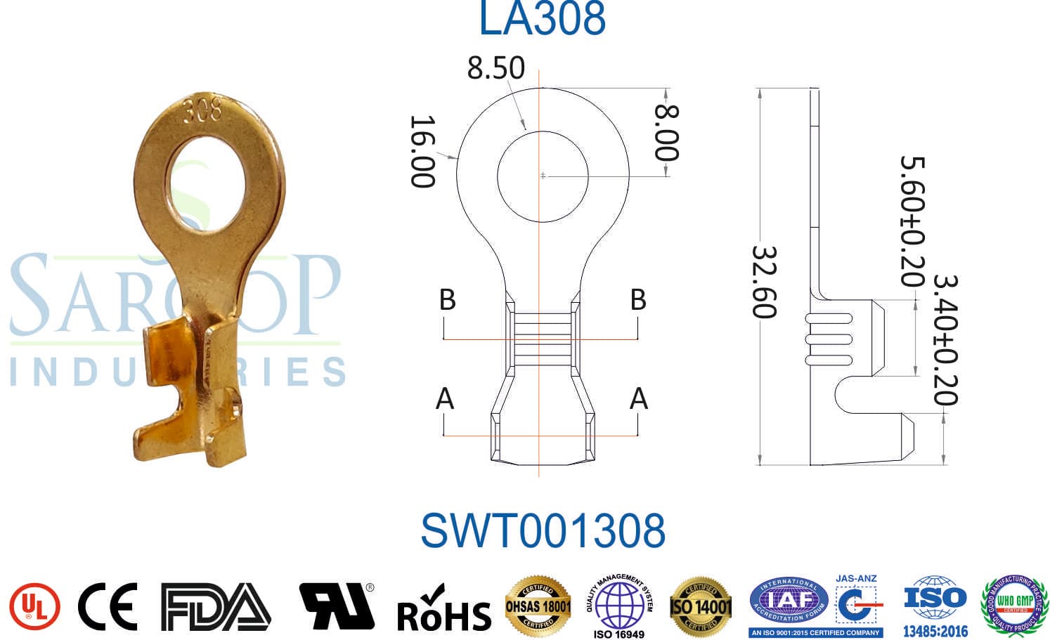 Ring Series Terminal - LA308 (SWT001308) - 1
