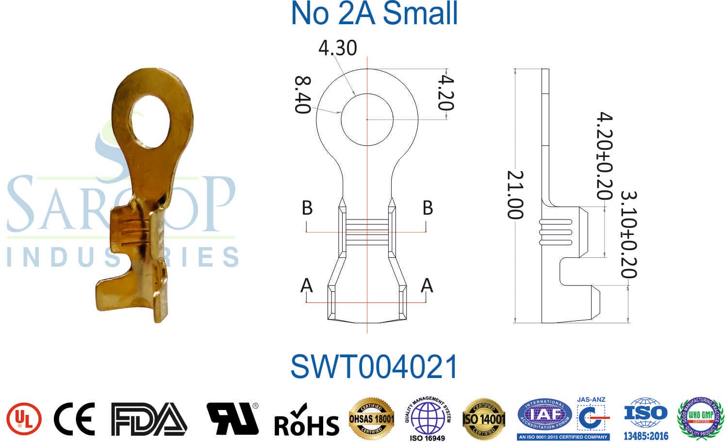 Ring Series Terminal - No 2A Small (SWT004021) - 1
