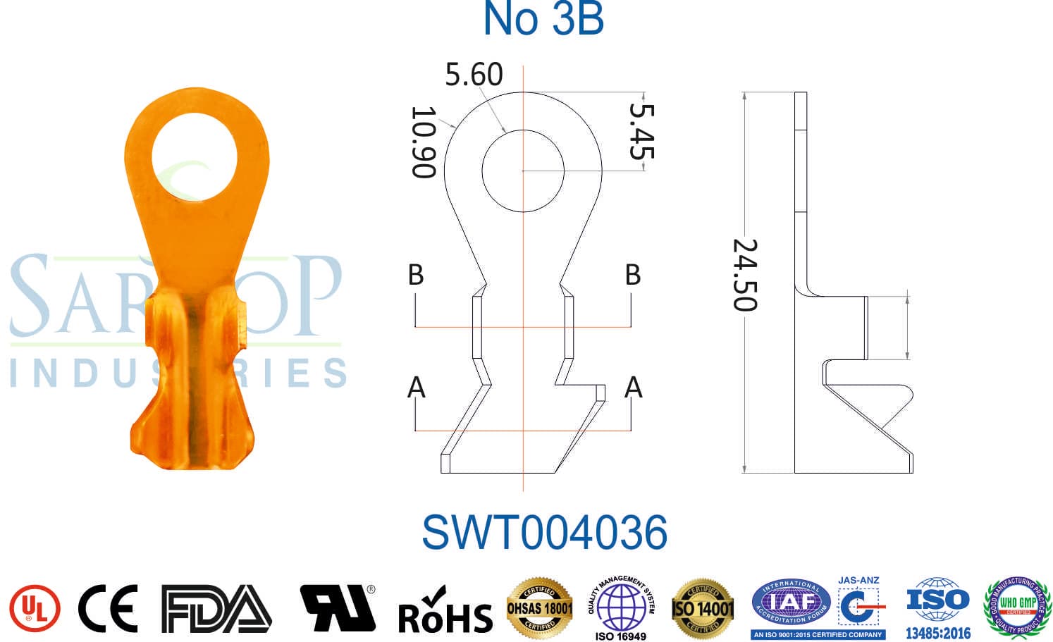 Ring Series Terminal - No 3B (SWT004036) - 1