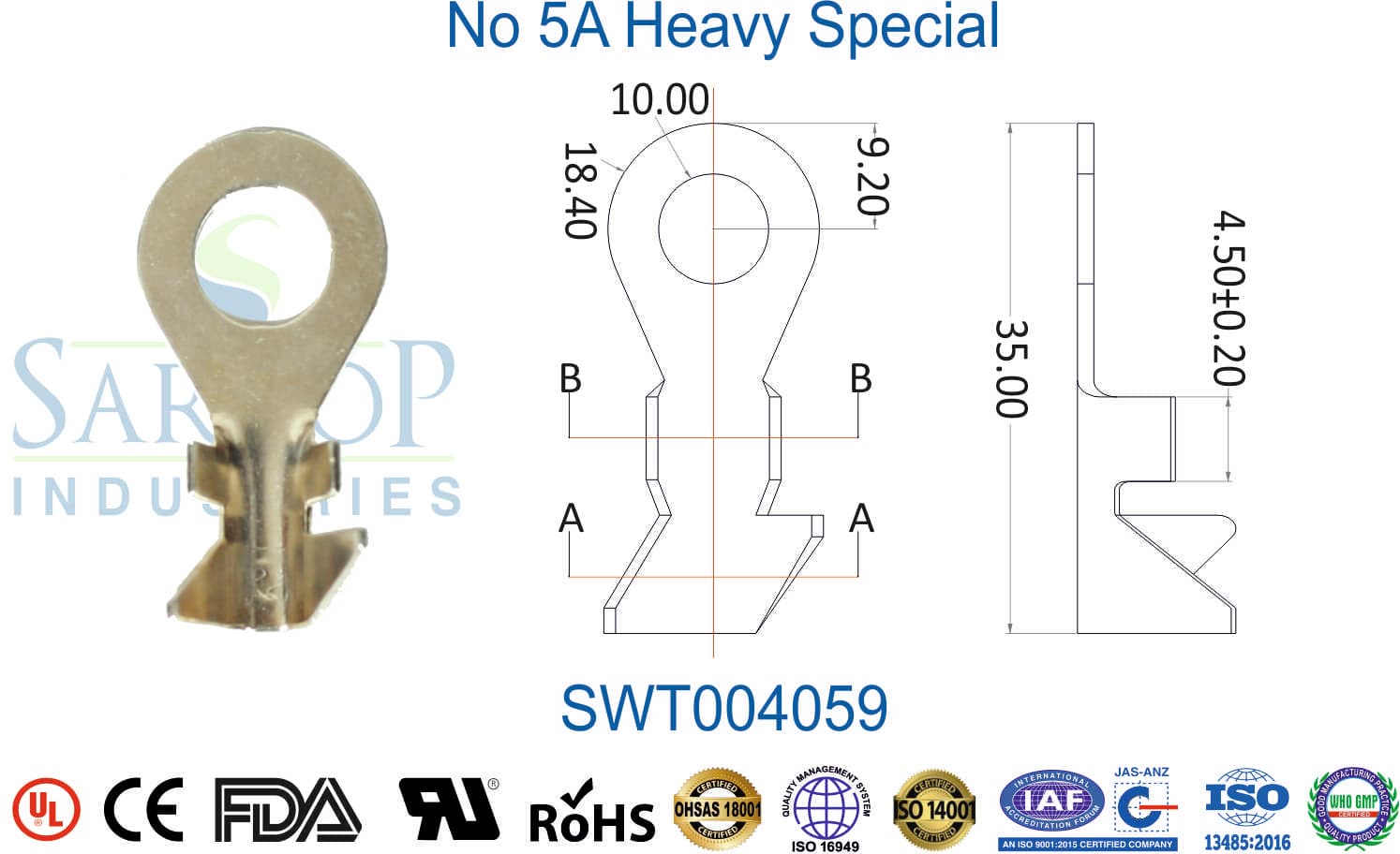 Ring Series Terminal - No 5A Heavy Special (SWT004059) - 1