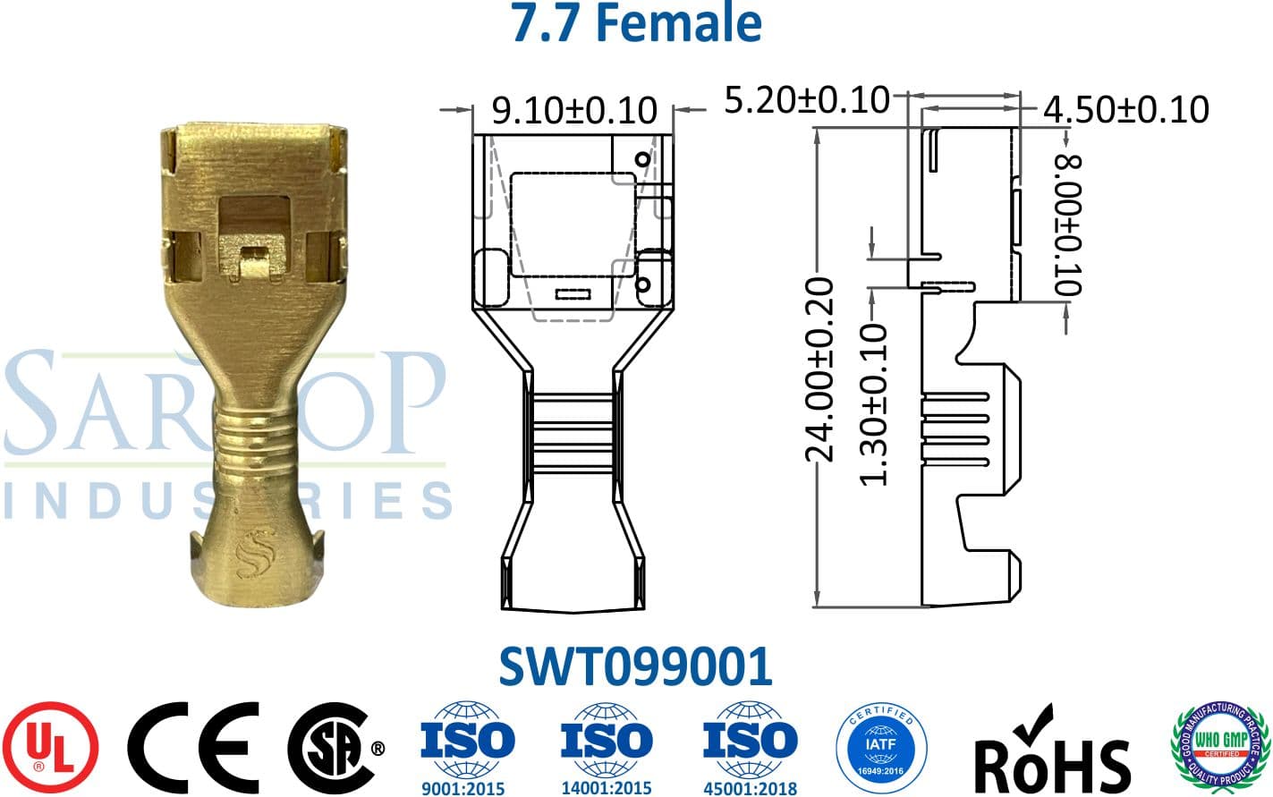 Special Series Terminal - 7.7 Female (SWT099001) - 1