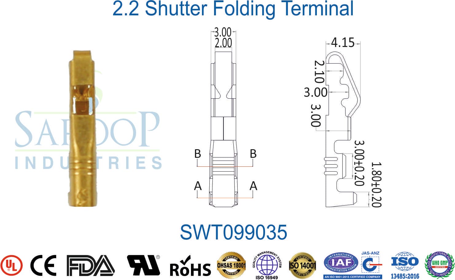 Special Series Terminal - 2.2 Shutter Folding Terminal (SWT099035) - 1