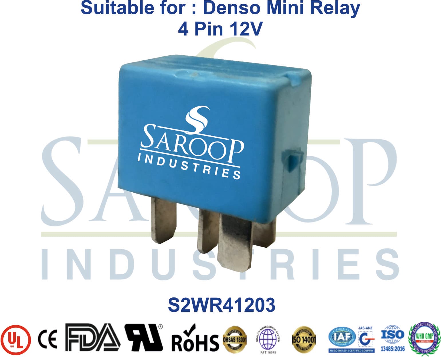 Denso Mini Relay 4 Pin 12V - 1