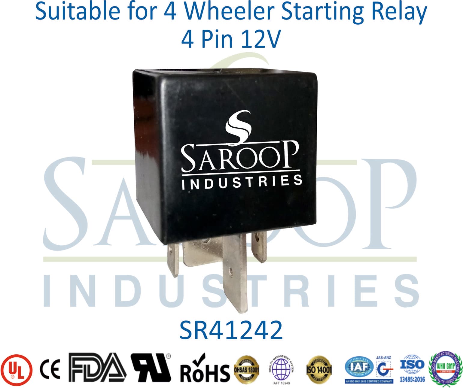 2 Wheeler Starting Relay 4 Pin 12V - 1