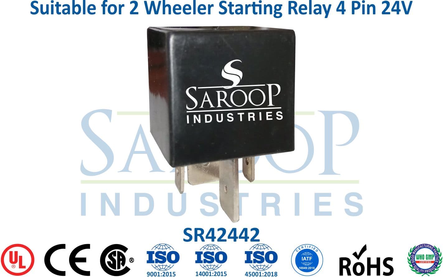 2 Wheeler Starting Relay 4 Pin 24V - 1