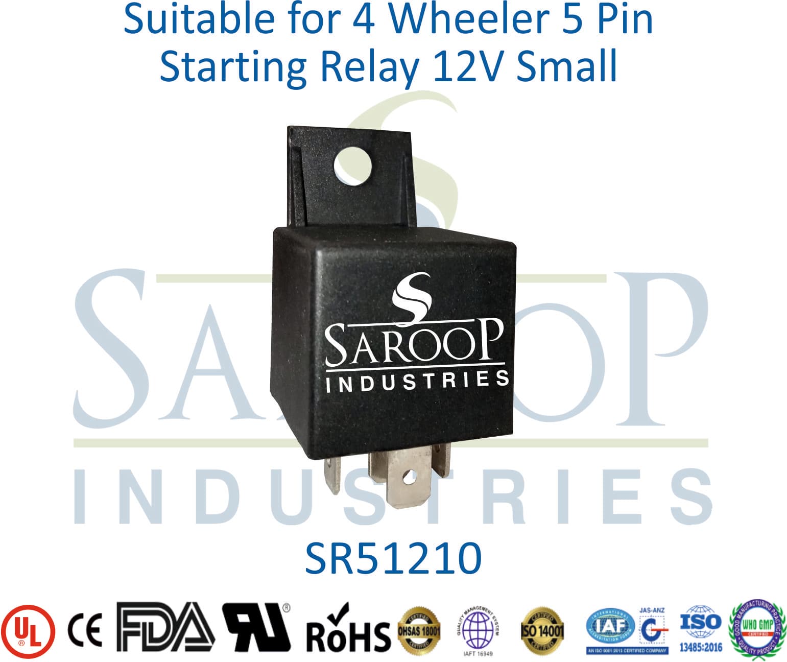 4 Wheeler 5 Pin Starting Relay 12V Small - 1