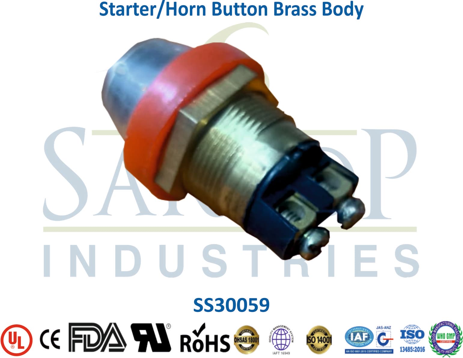 Starter/Horn Button Brass Body - SS30059 - 1