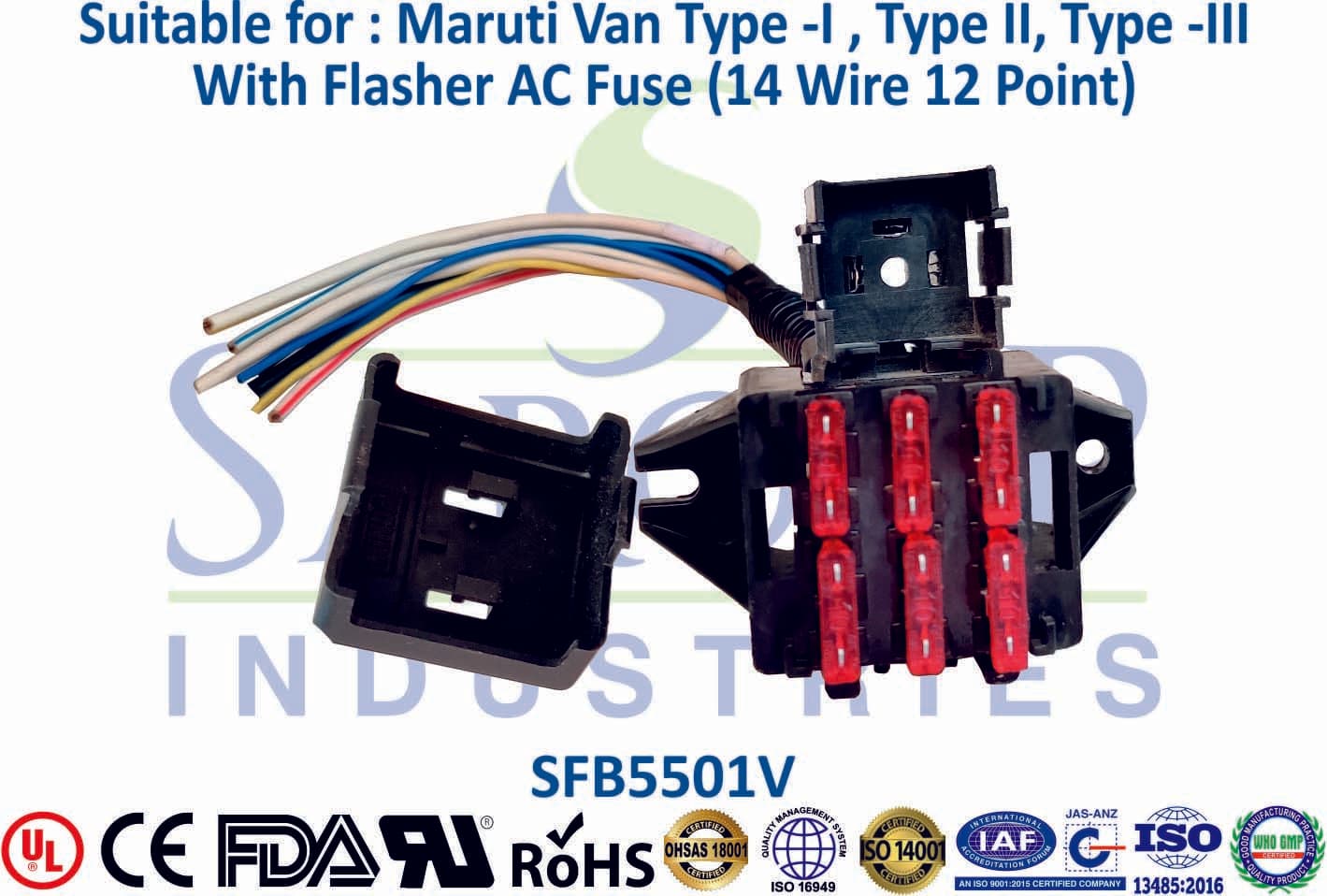 Maruti Van Type I/II/III Fuse Box with AC Fuse - 1