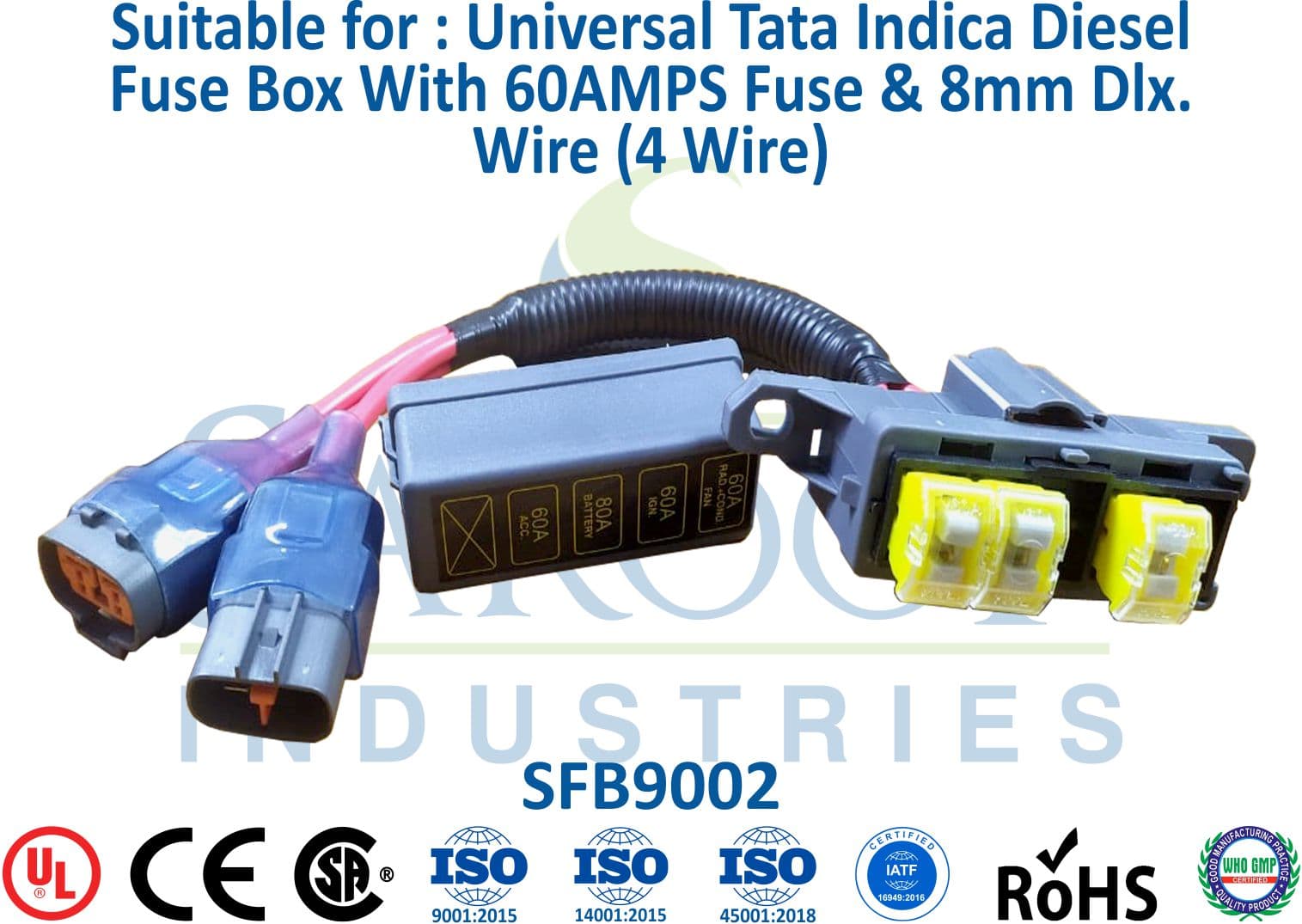 Tata Indica Diesel Fuse Box - 60A (4 Wire, 6 Point) - 1