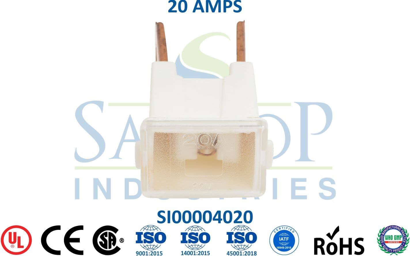 Slow Blow Male Fuse - 20 AMPS - 1