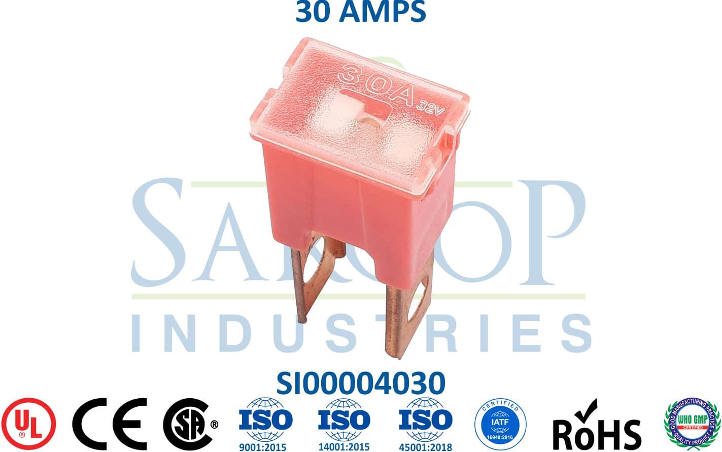 Slow Blow Male Fuse - 30 AMPS - 1