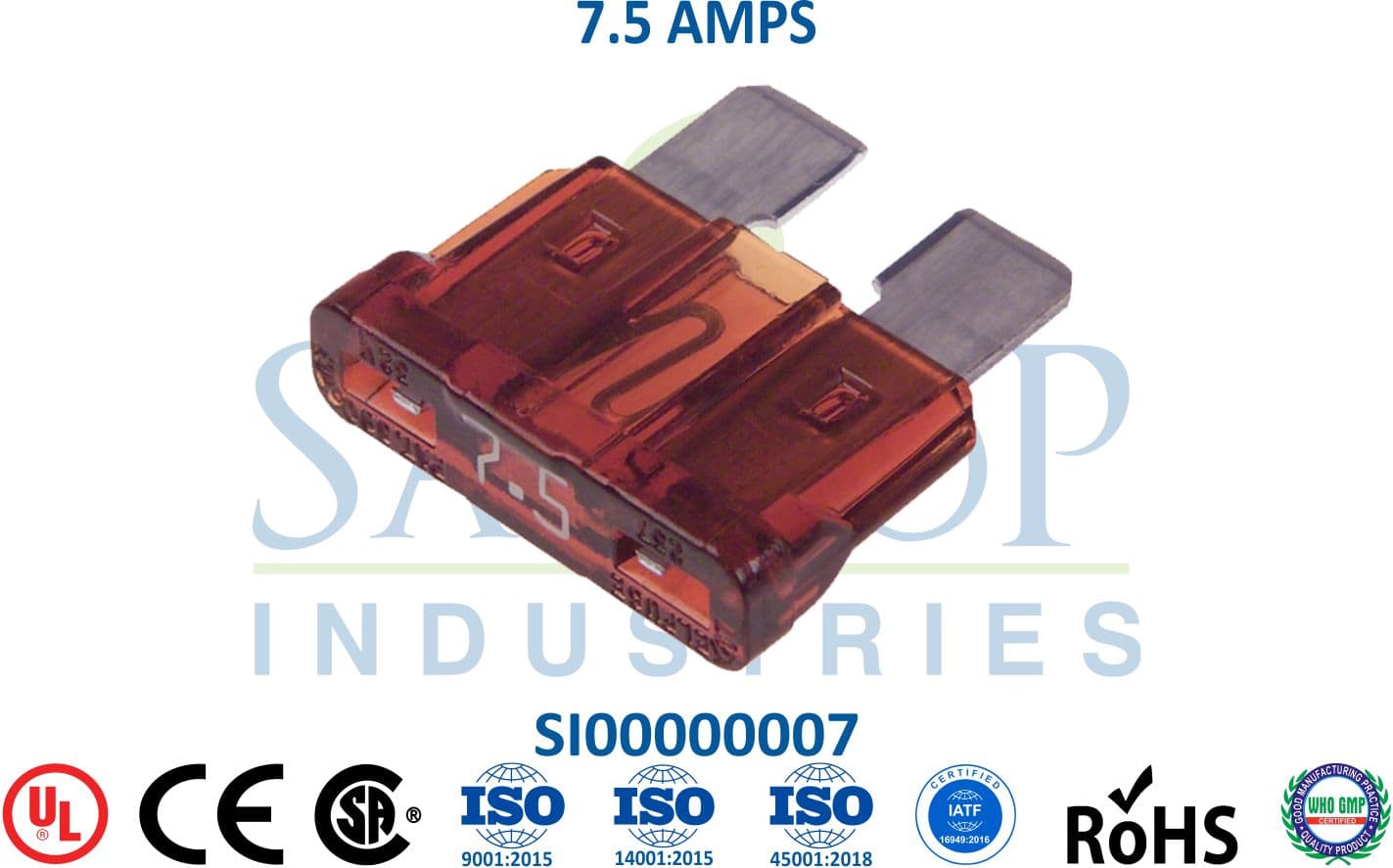 Standard Fuse - 7.5 AMPS - 1