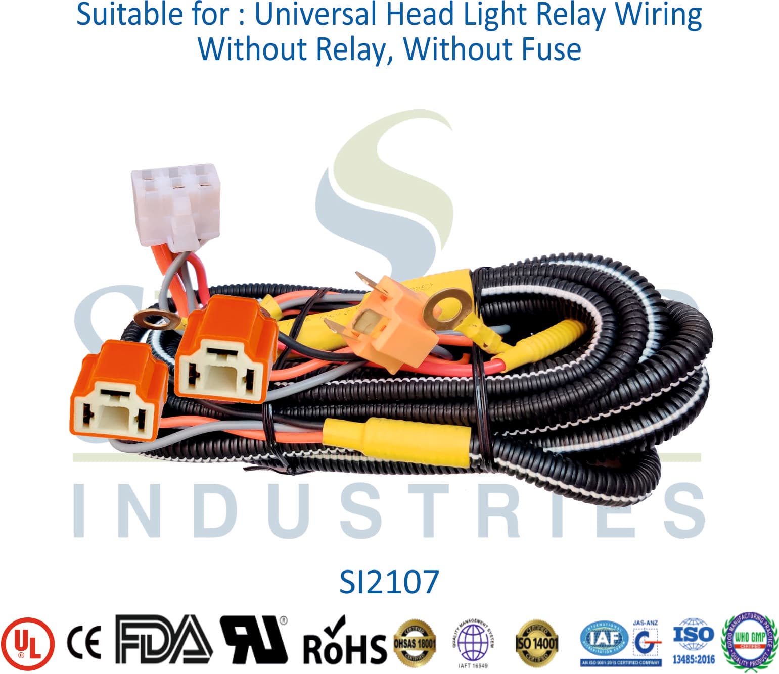 Universal Head Light Wiring - Without Relay, Without Fuse, Bakelite - 1