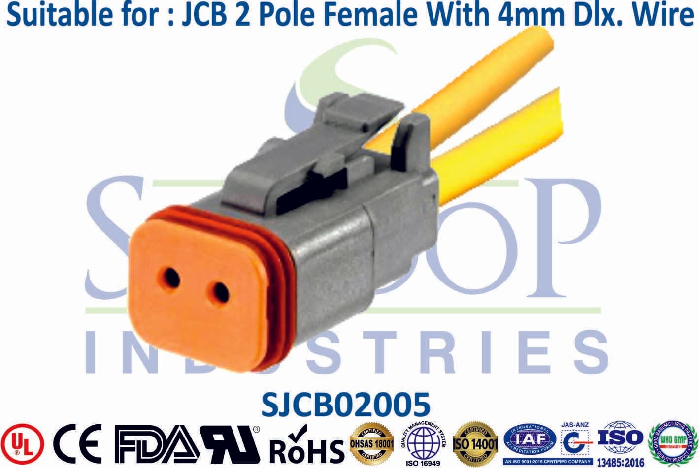 JCB Connector 2 Pole Female - Type 2 - 1
