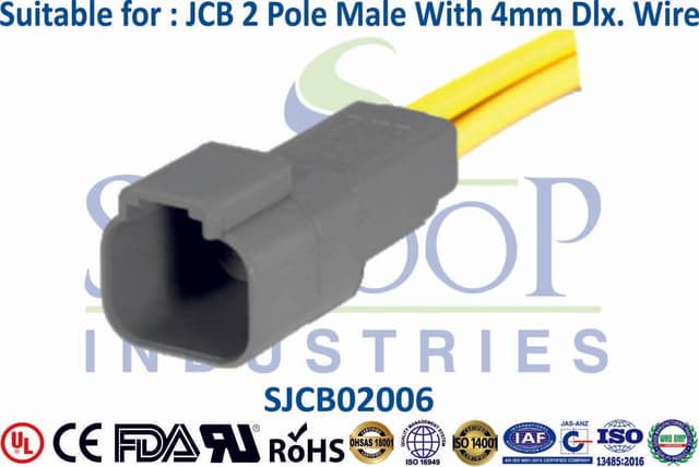 JCB Connector 2 Pole Male - Type 2