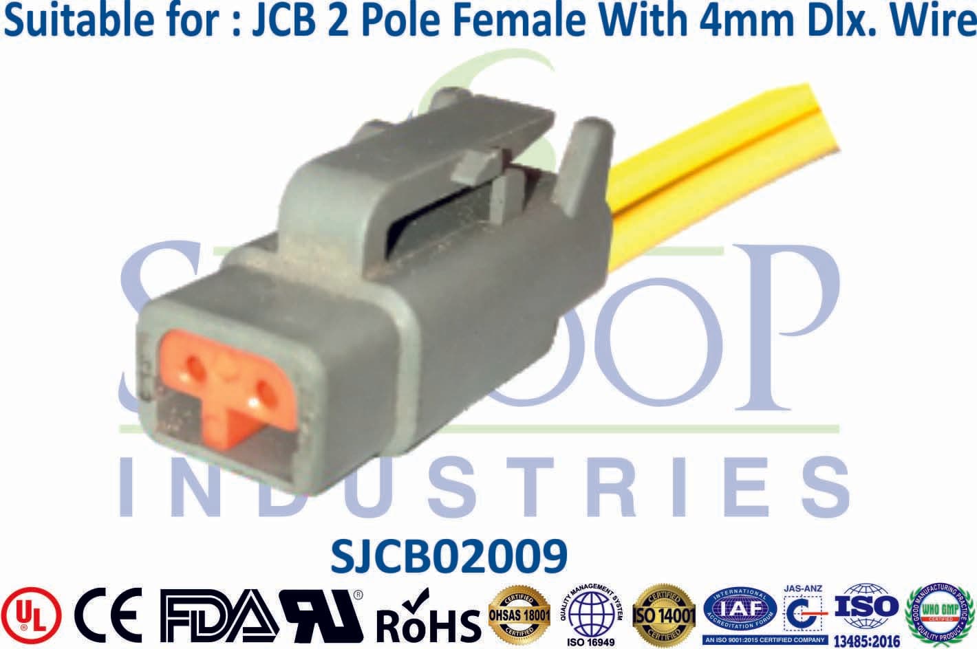 JCB Connector 2 Pole Female - Type 3 - 1