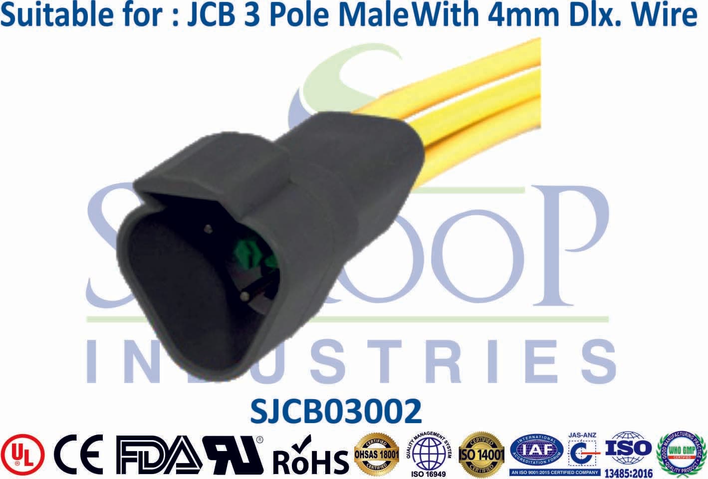 JCB Connector 3 Pole Male - 1