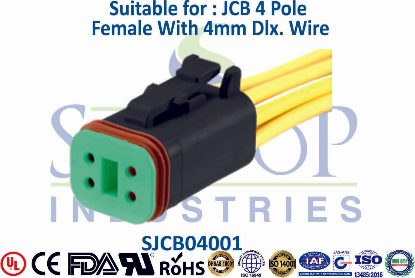 JCB Connector 4 Pole Female - 1