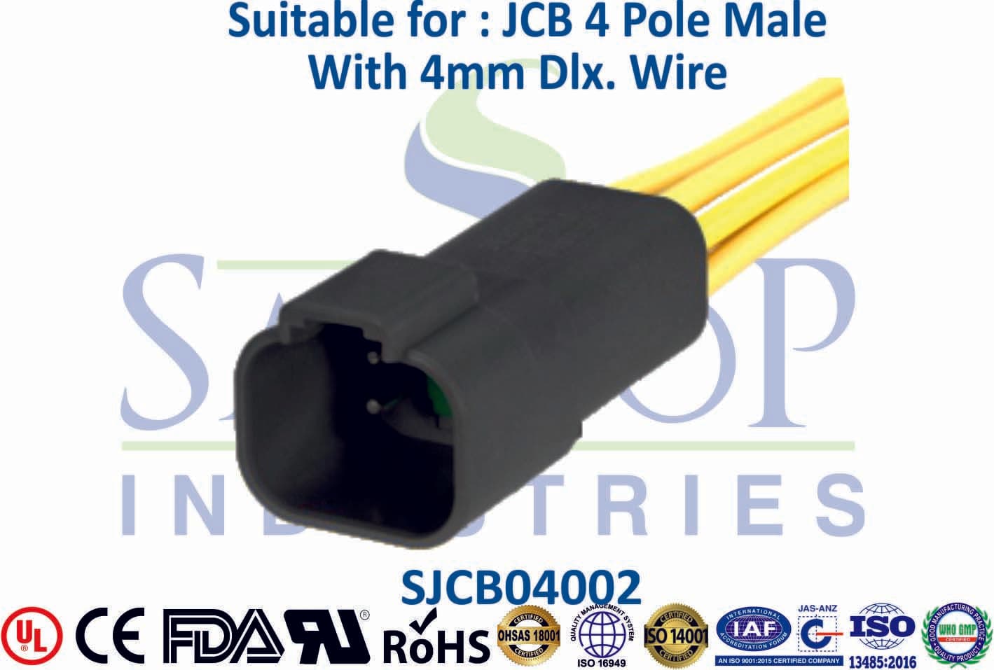 JCB Connector 4 Pole Male - 1