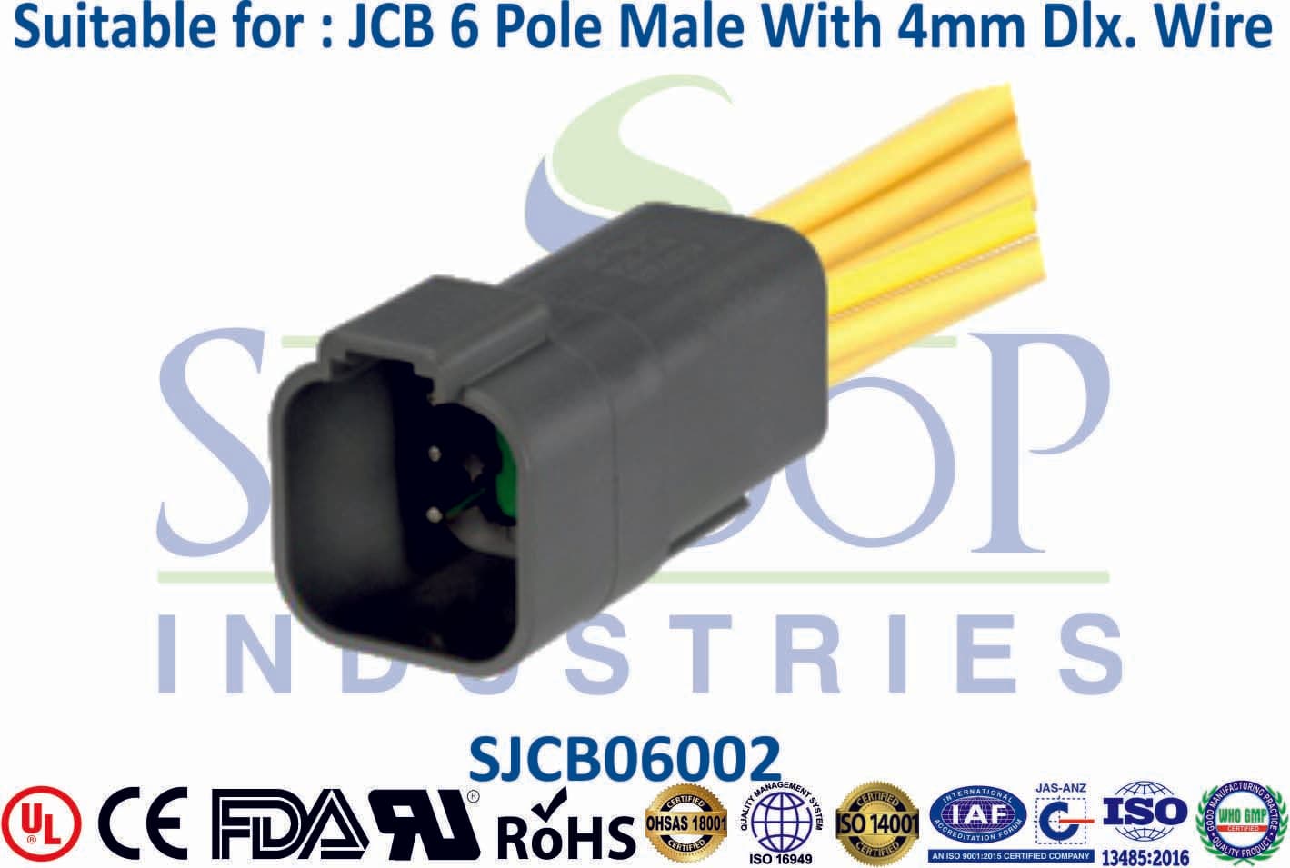 JCB Connector 6 Pole Male - 1