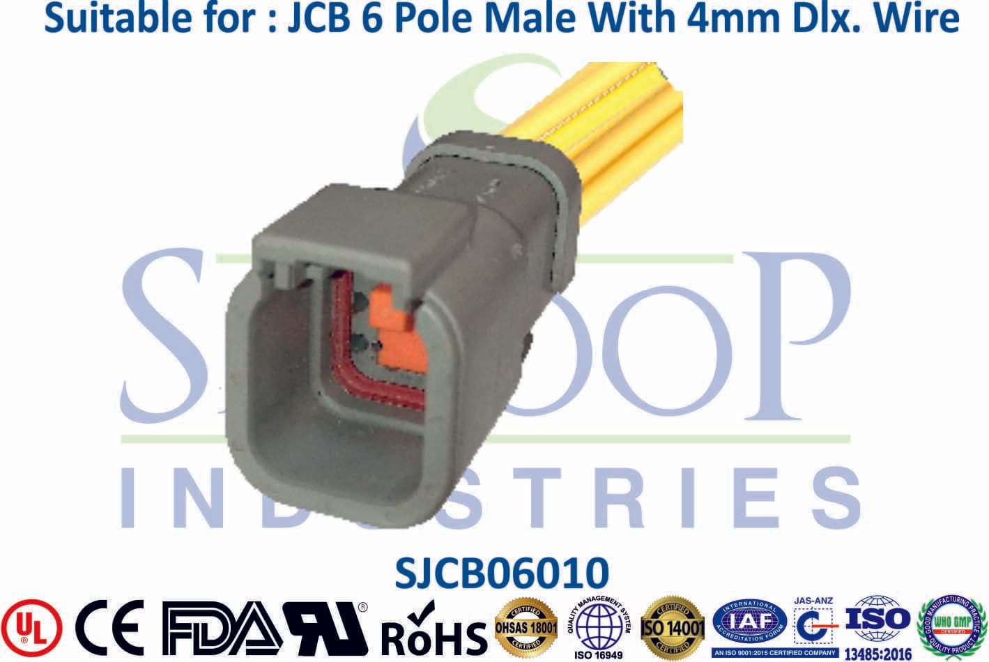 JCB Connector 6 Pole Male - Type 3 - 1