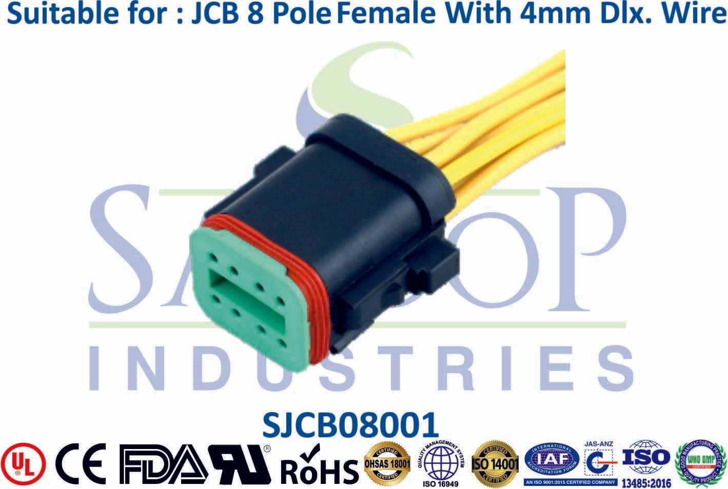 JCB Connector 8 Pole Female - 1