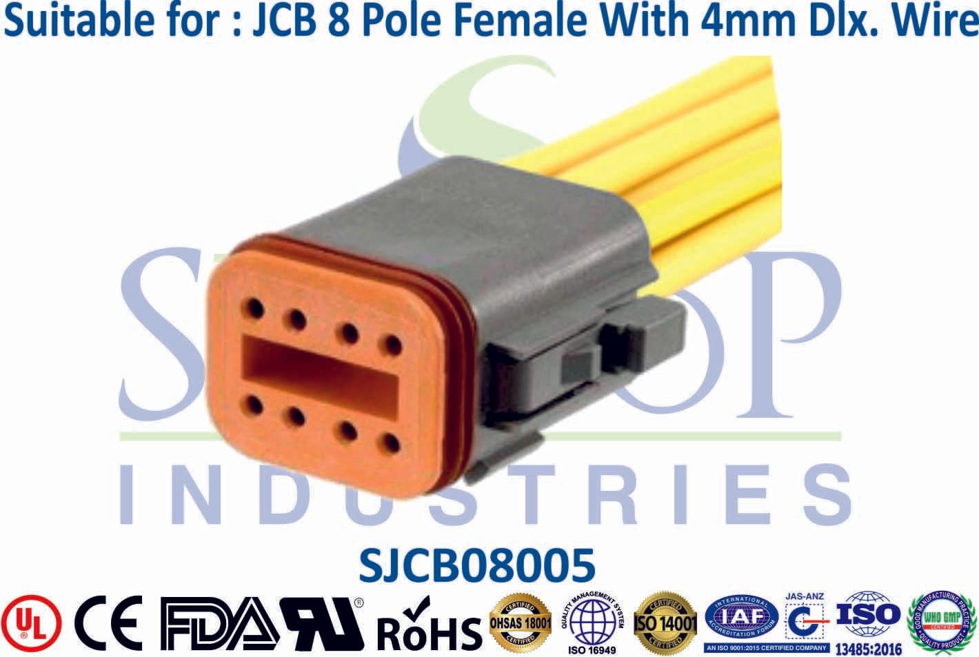 JCB Connector 8 Pole Female - Type 2 - 1