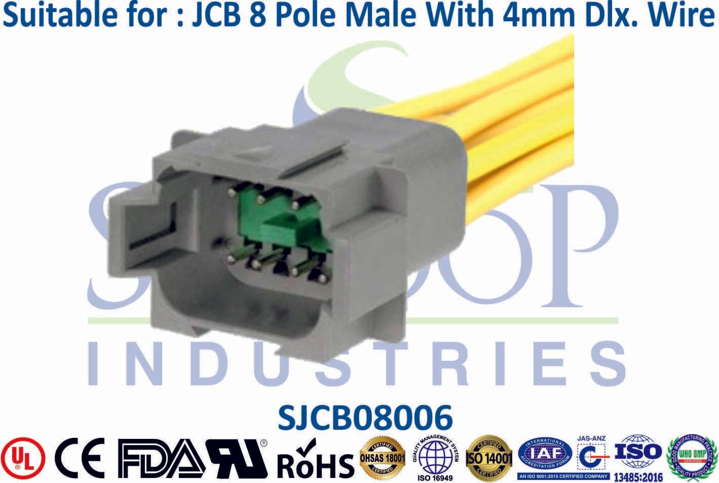 JCB Connector 8 Pole Male - Type 2 - 1