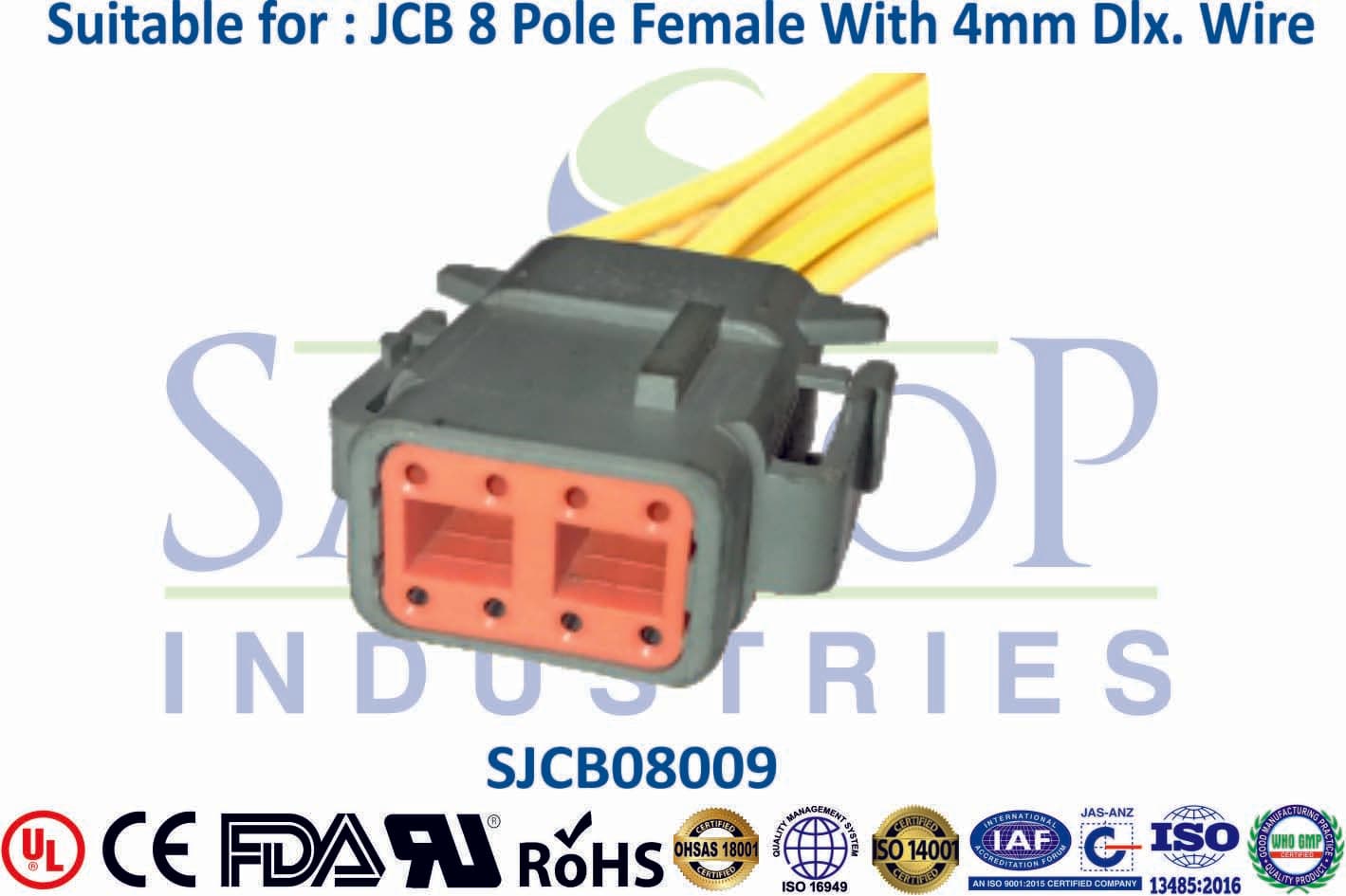 JCB Connector 8 Pole Female - Type 3 - 1
