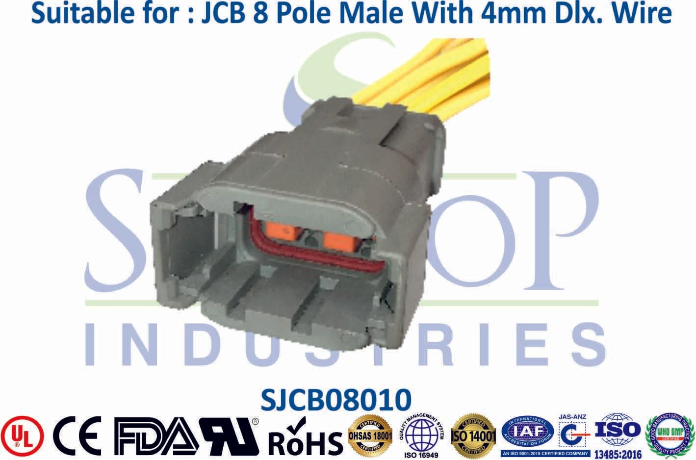 JCB Connector 8 Pole Male - Type 3 - 1