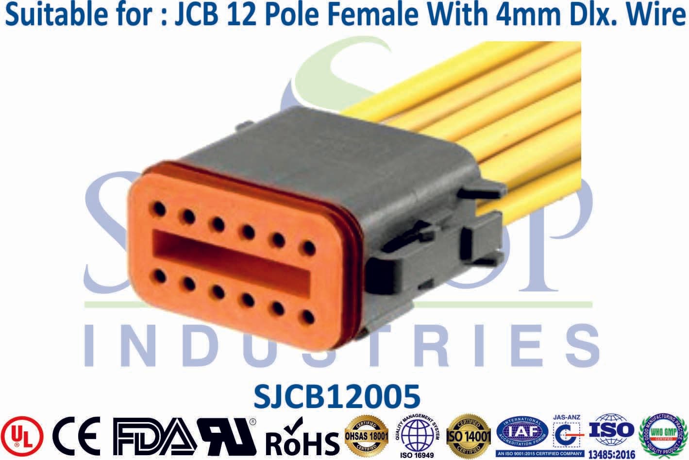 JCB Connector 12 Pole Female - Type 2 - 1