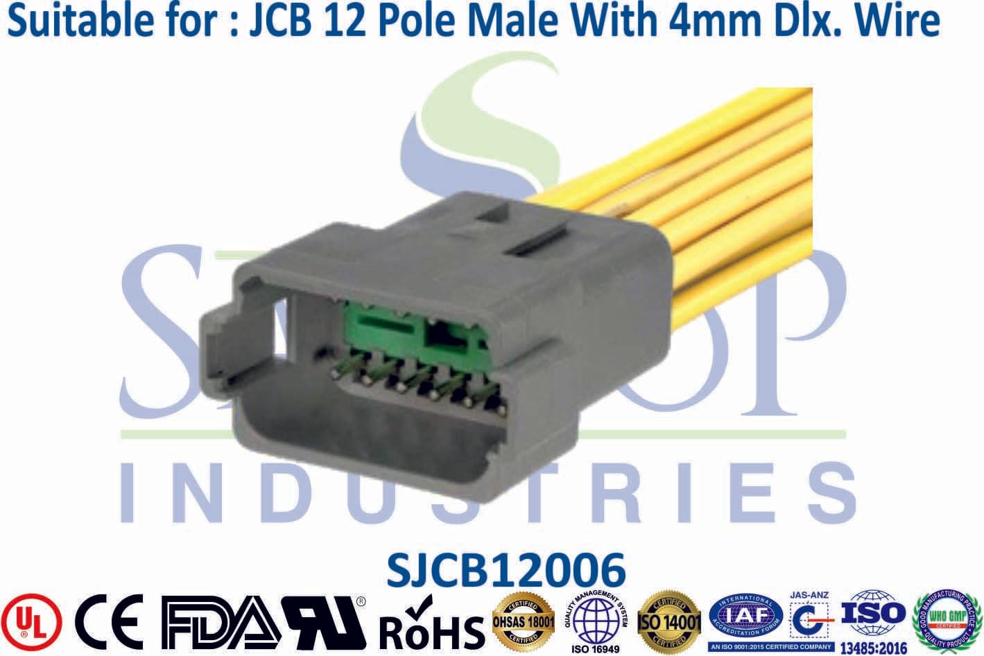 JCB Connector 12 Pole Male - Type 2 - 1