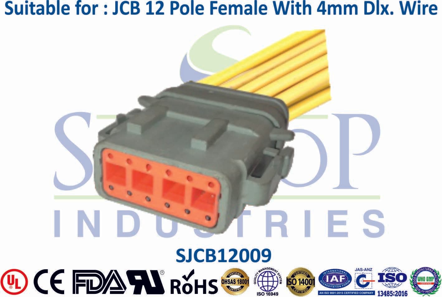 JCB Connector 12 Pole Female - Type 3 - 1