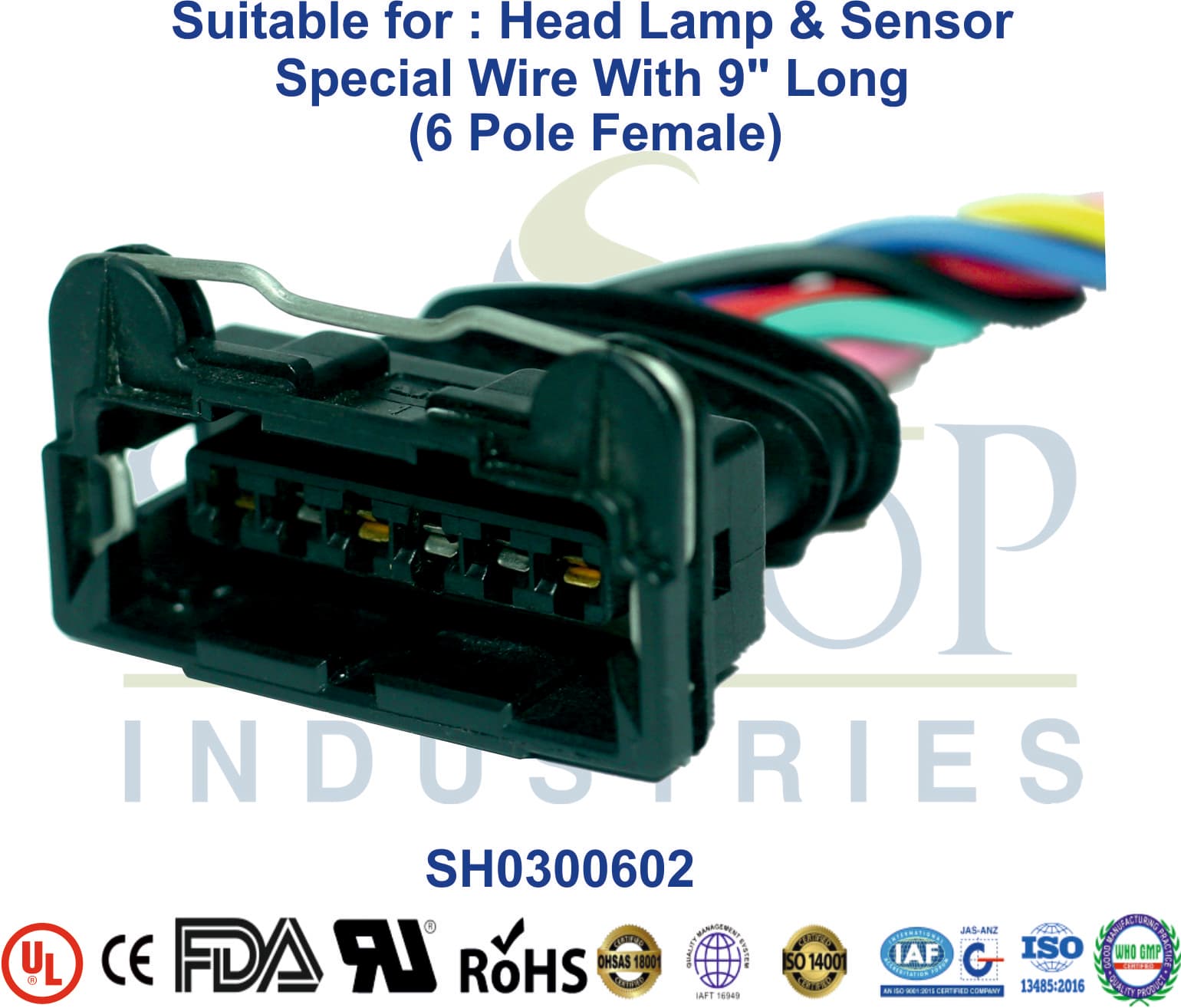 Head Lamp and Sensor 2 Pole Female JPT - 1