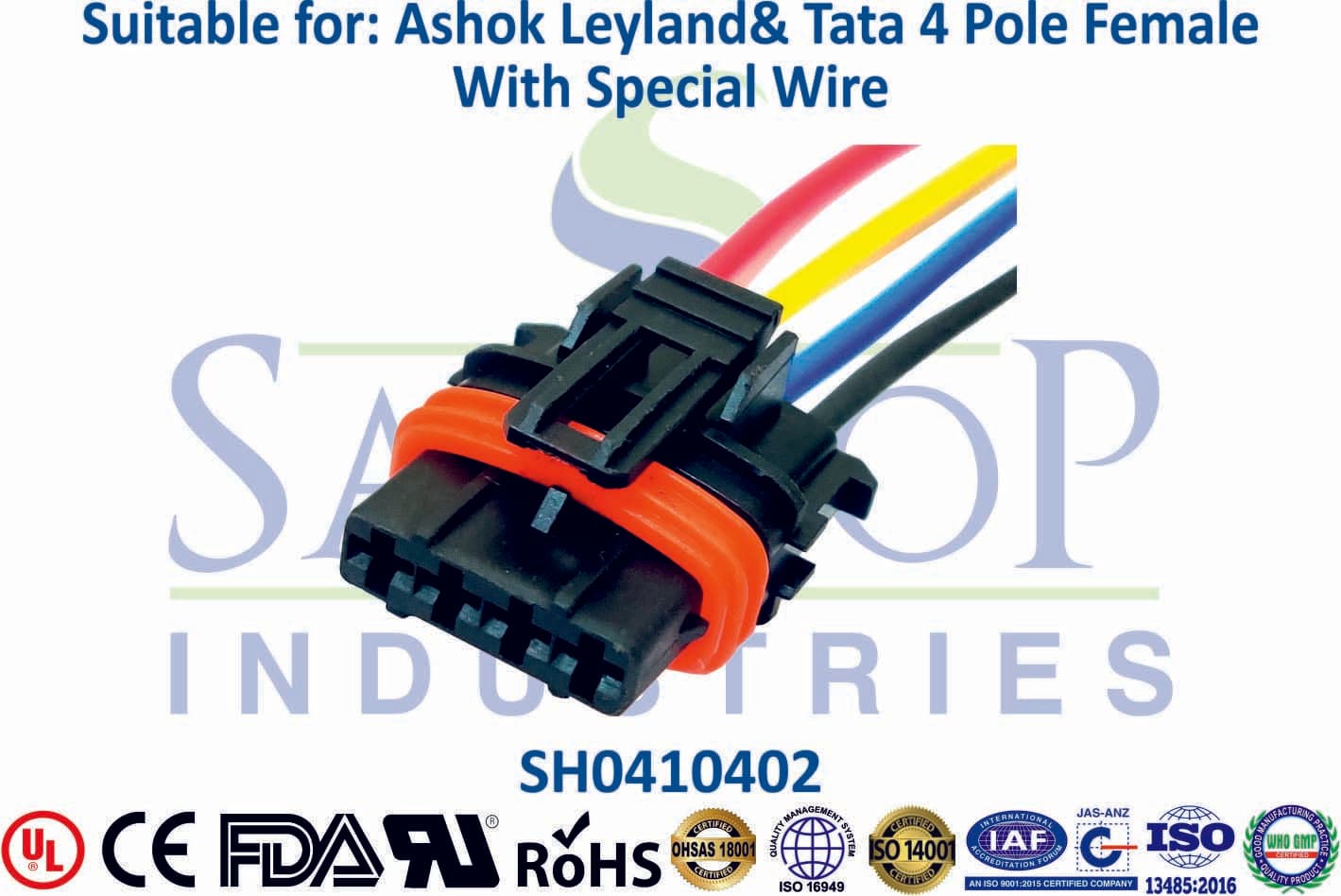 Ashok Leyland & Tata 4 Pole Female - Sensor - 1