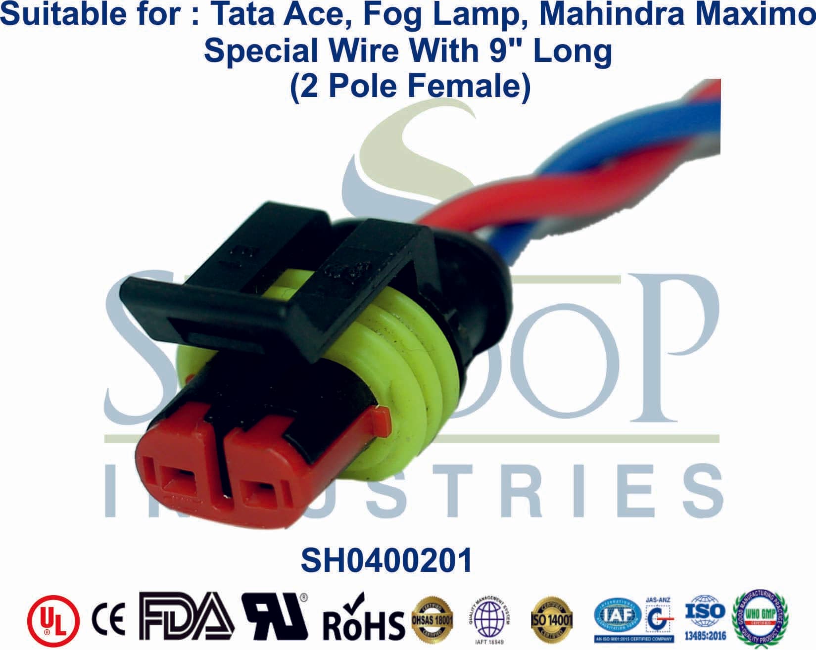 Tata ACE/Mahindra Maximo 2 Pole Female - Super Sealed - 1