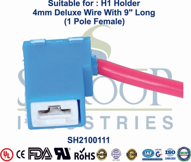 H1 Holder 1 Pole Female - 4mm Wire