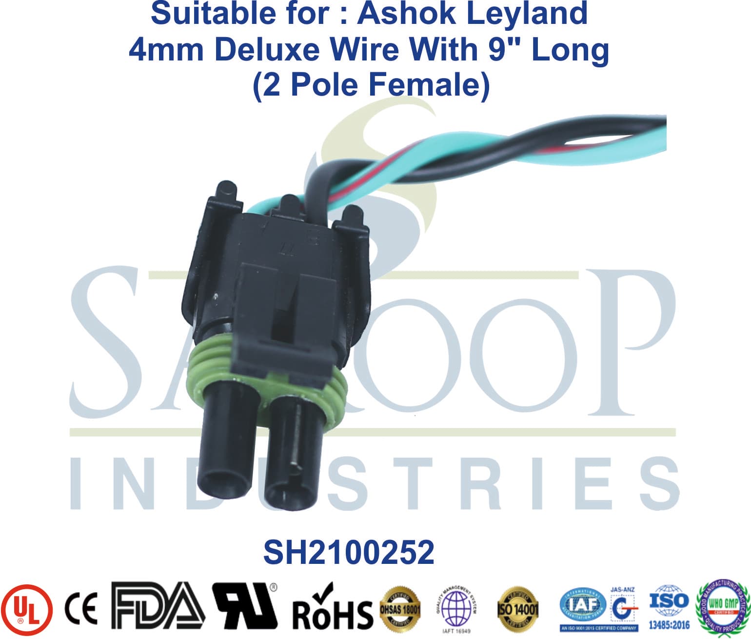 Universal Tata 2 Pole Female - 4mm Wire (Type 2) - 1