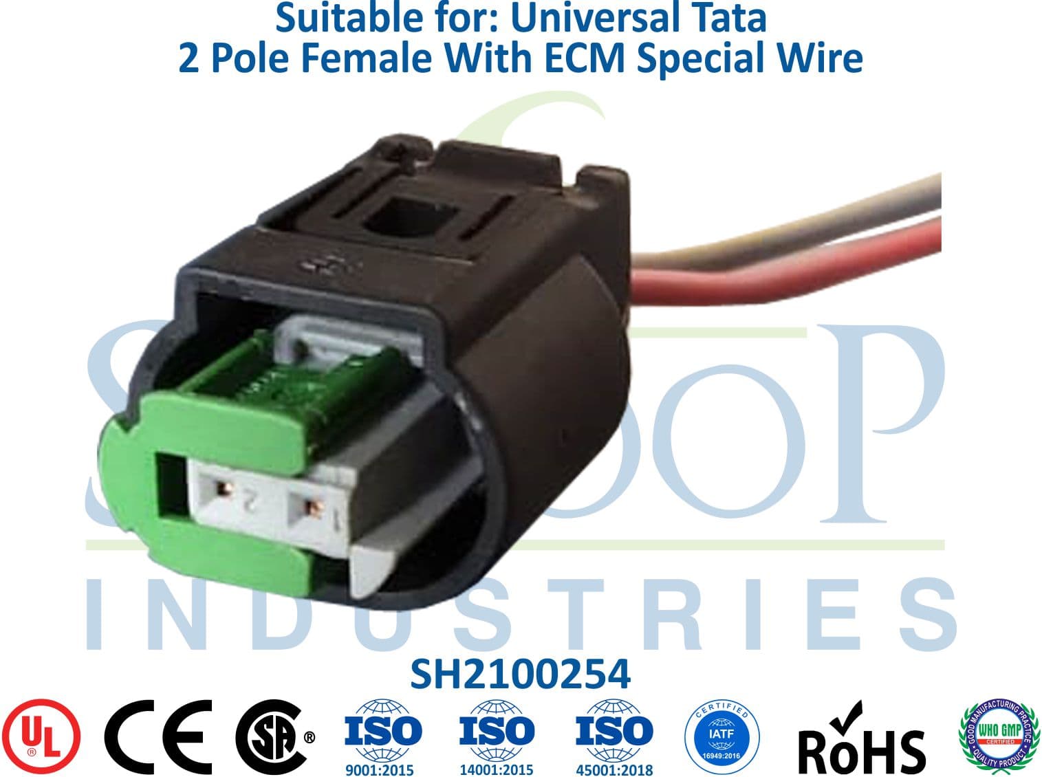 Universal Tata ECM 2 Pole Female - Special Wire - 1