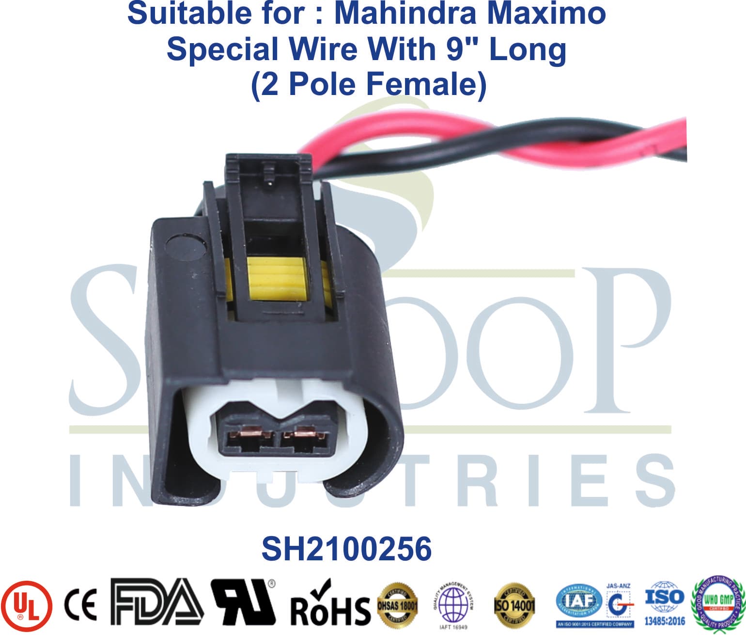 Mahindra Maximo 2 Pole Female - ECM Wire - 1