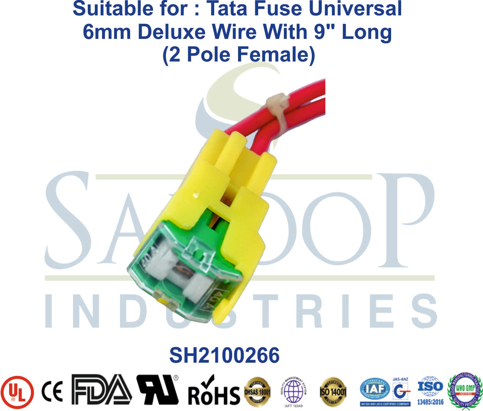 Tata Fuse Universal 2 Pole Female - 6mm Wire - 1