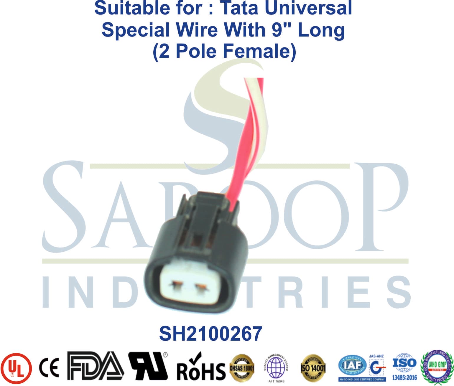 Universal Tata 2 Pole Female - Special Wire (Type 3) - 1
