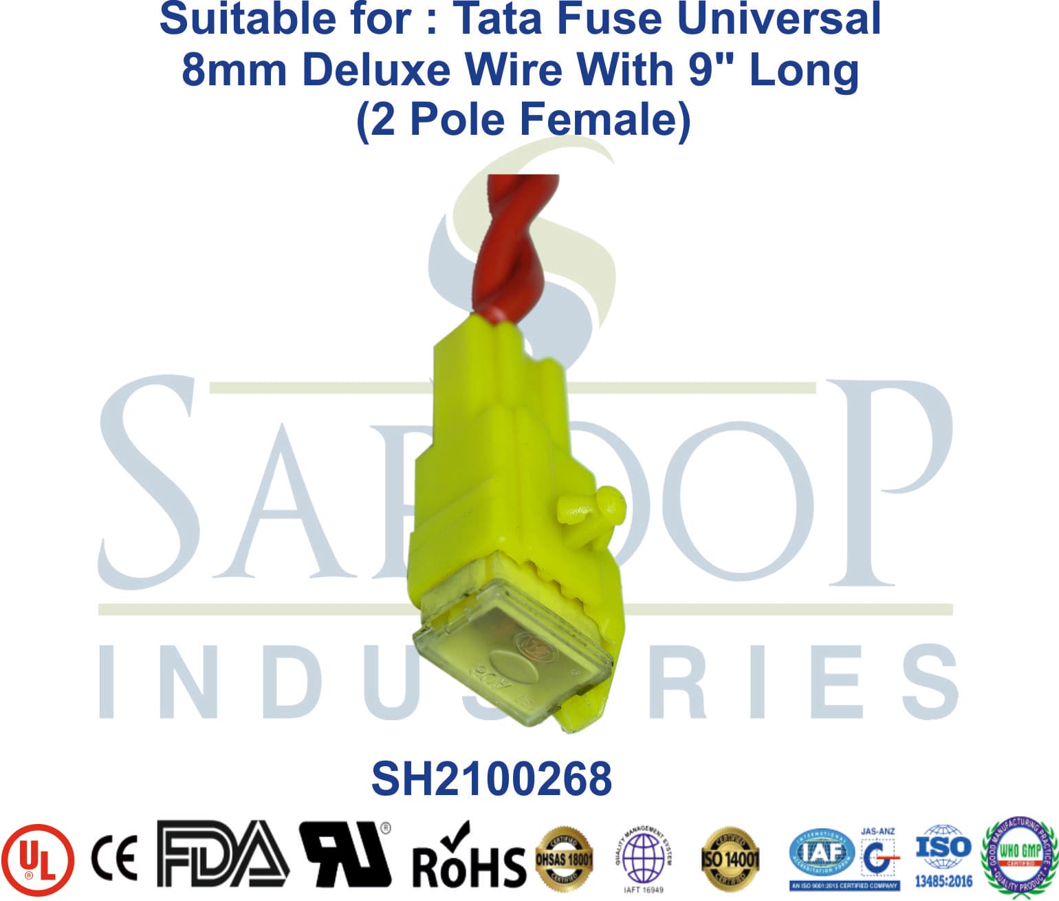 Universal Tata Fuse 2 Pole Female - 8mm Wire - 1